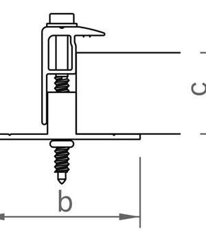 Clema de capat pentru acoperis plat (partea scurta) 30-42 mm Novotegra