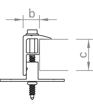 Clema de capat pentru acoperis plat (partea scurta) 30-42 mm Novotegra