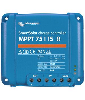 Controler solar Victron SmartSolar MPPT 12/24VDC 75/15 pentru incarcare acumulatori