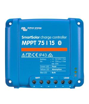 Controler solar Victron SmartSolar MPPT 12/24VDC 75/15 pentru incarcare acumulatori